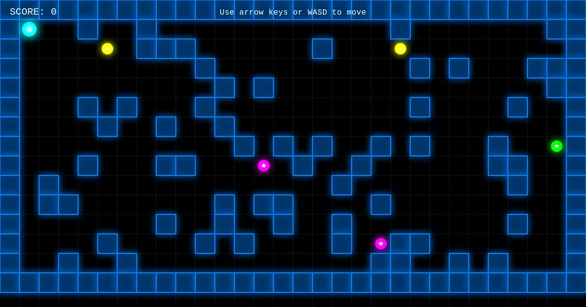 Neon Maze Runner